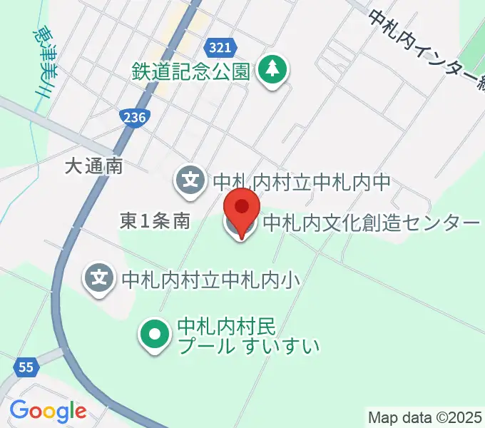 中札内文化創造センター ハーモニーホールの地図