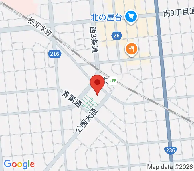 とかちプラザ レインボーホールの地図