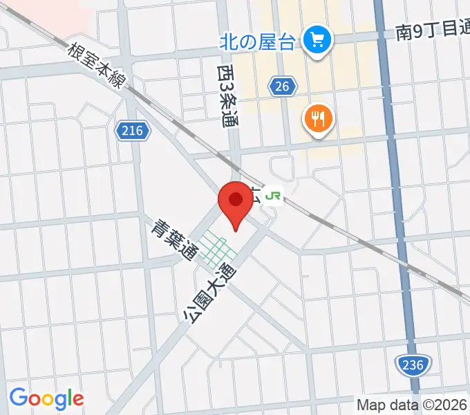 とかちプラザ レインボーホールの地図