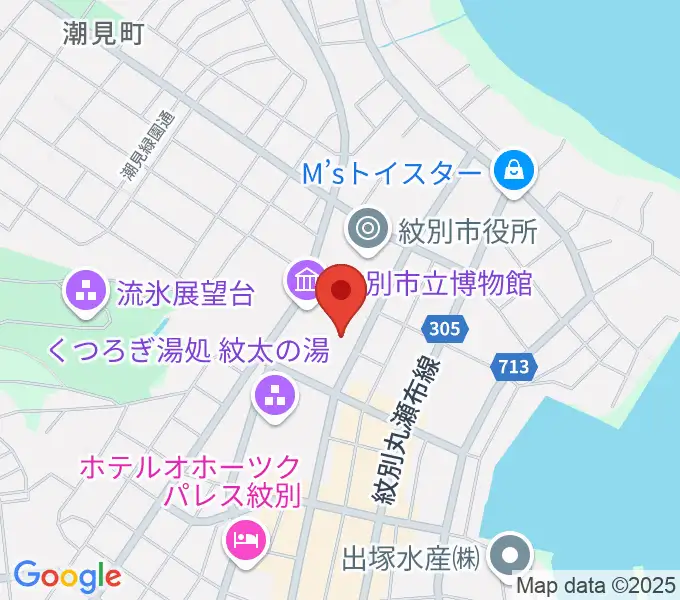 紋別市文化会館の地図