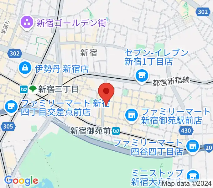 御苑音楽スタジオの地図