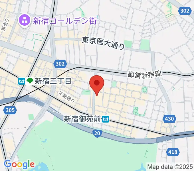 御苑音楽スタジオの地図