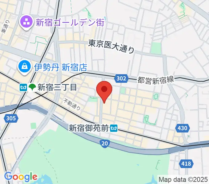 御苑音楽スタジオの地図