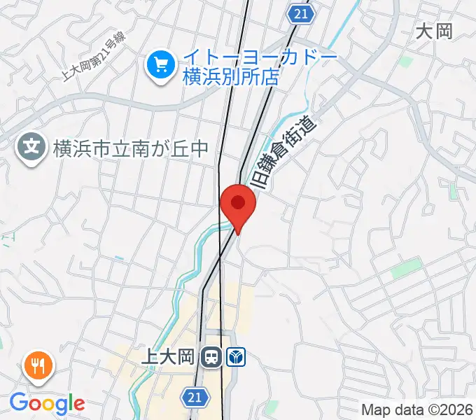 STUDIO24上大岡の地図