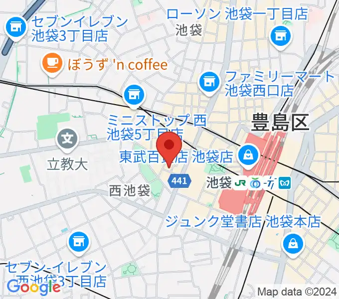 池袋フィールドの地図