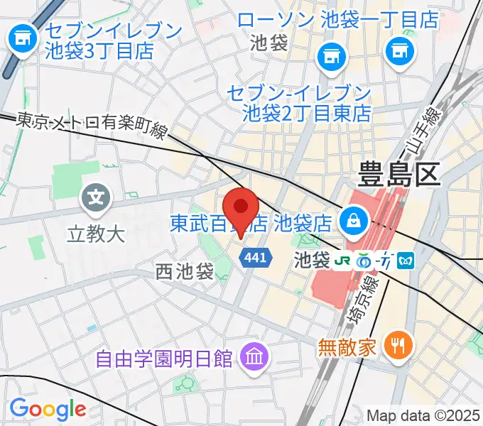 池袋フィールドの地図