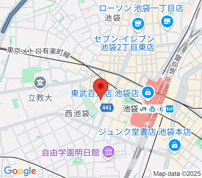 池袋フィールドの地図