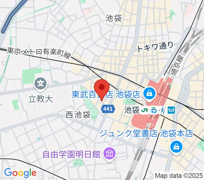 池袋フィールドの地図