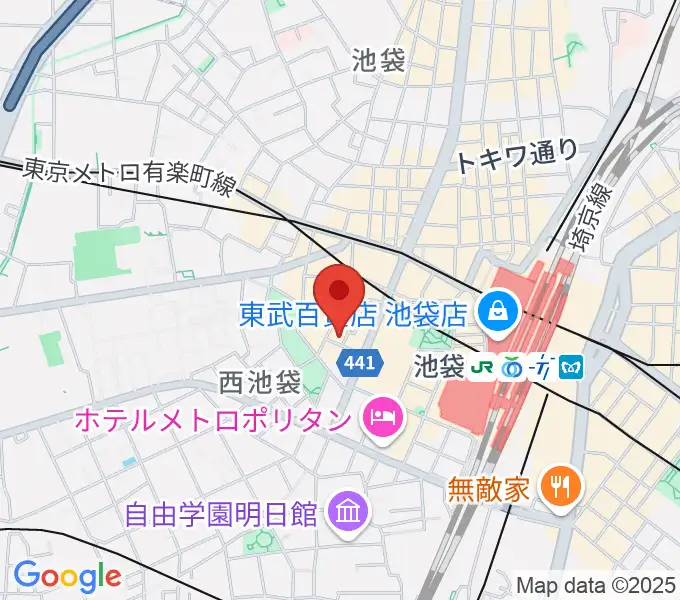 池袋フィールドの地図