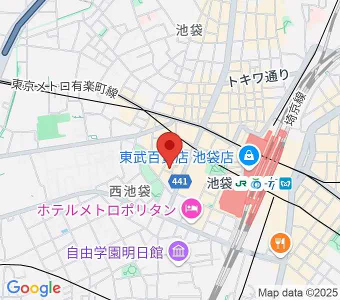 池袋フィールドの地図