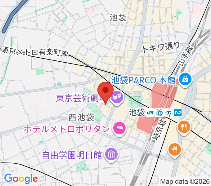 池袋フィールドの地図
