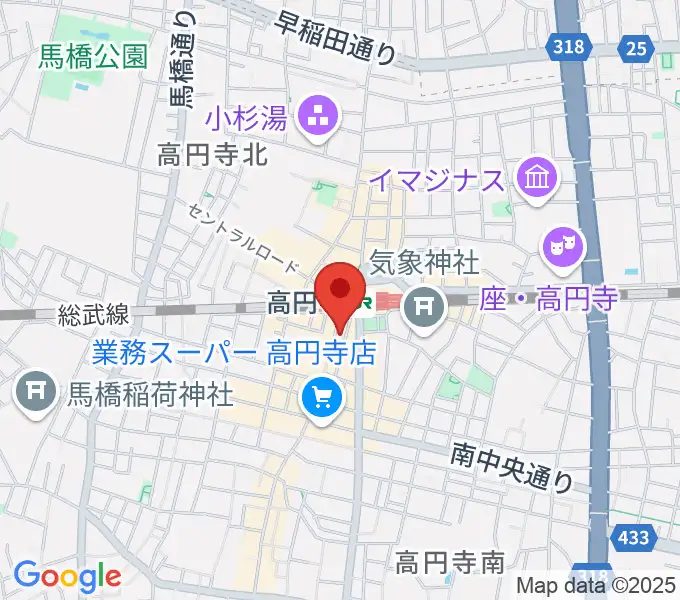 高円寺スタジオドムの地図