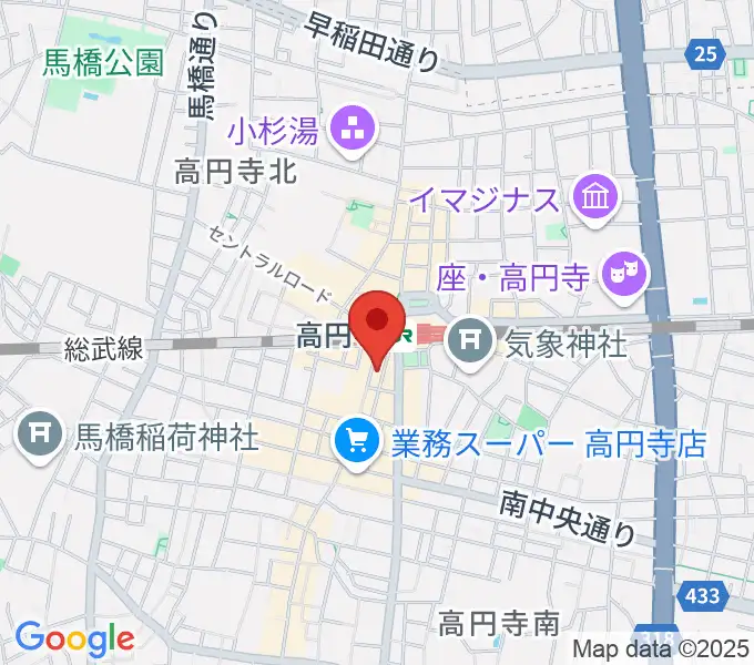 高円寺スタジオドムの地図