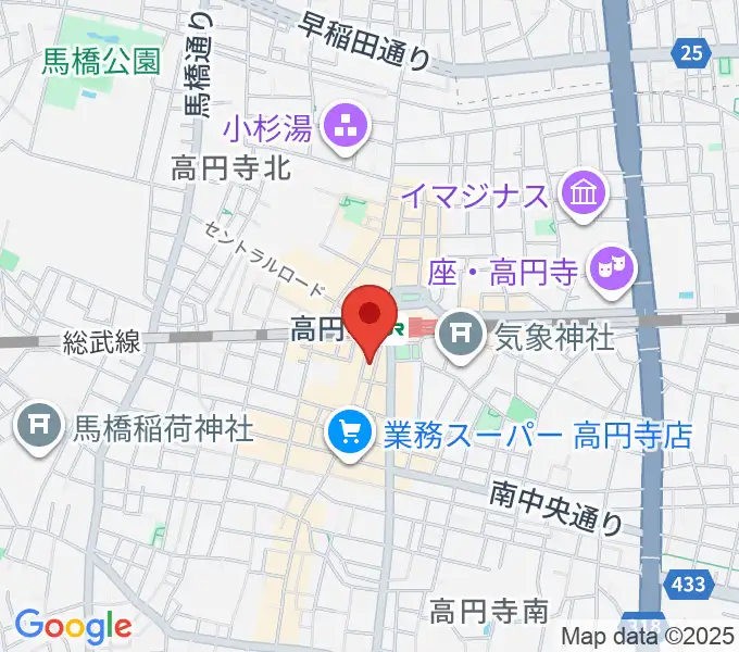 高円寺スタジオドムの地図