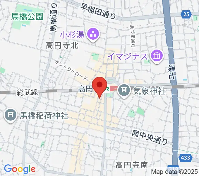 高円寺スタジオドムの地図
