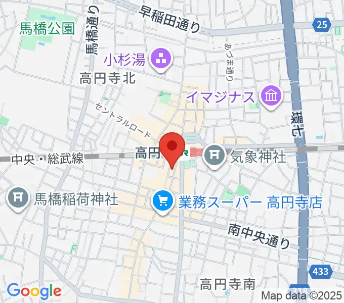 高円寺スタジオドムの地図