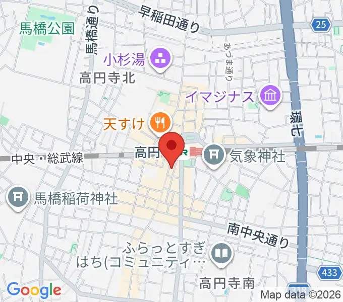 高円寺スタジオドムの地図