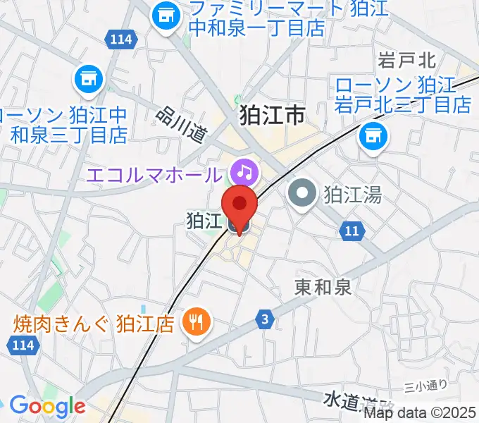 狛江スタジオBEN辿（ベンテン）の地図