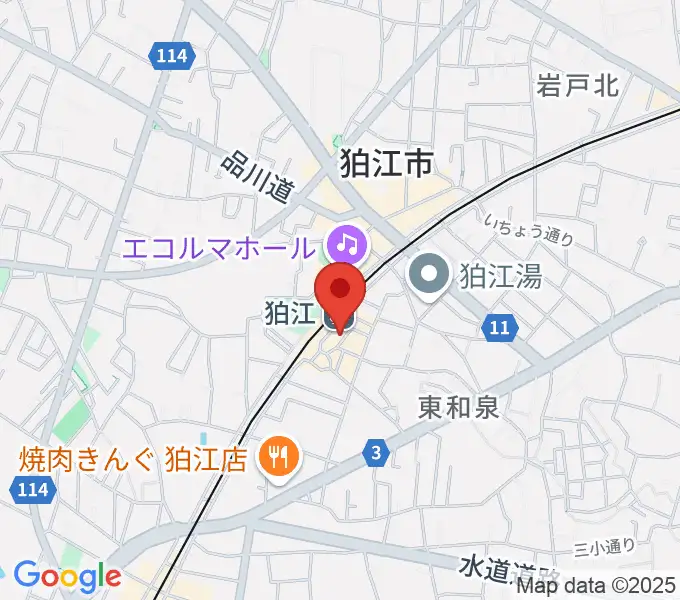 狛江スタジオBEN辿（ベンテン）の地図