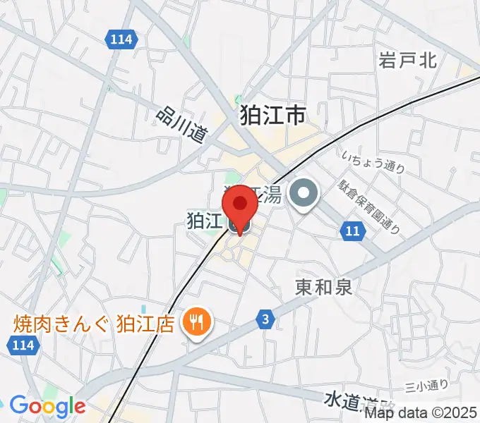 狛江スタジオBEN辿（ベンテン）の地図