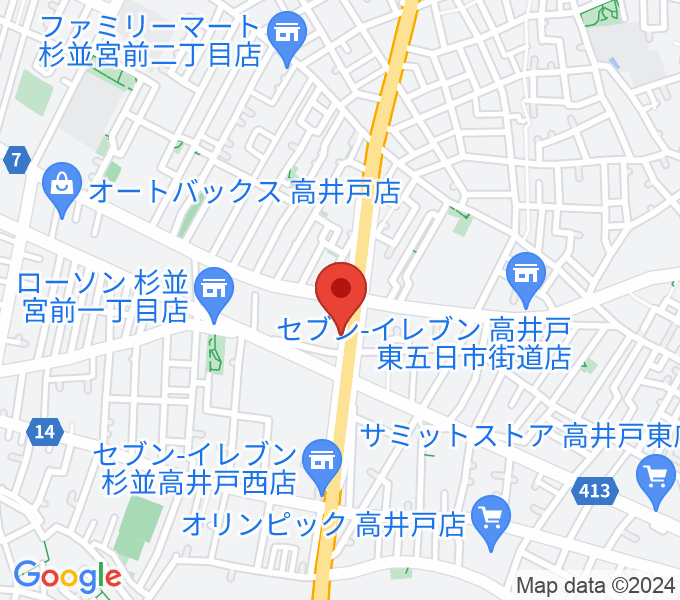 高井戸音楽スクール＆スタジオの場所
