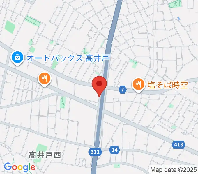 高井戸音楽スクール&スタジオの地図