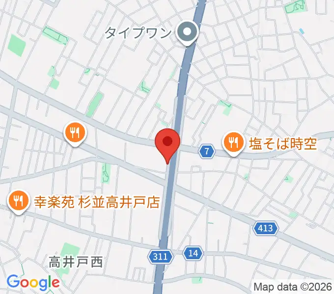 高井戸音楽スクール＆スタジオの地図