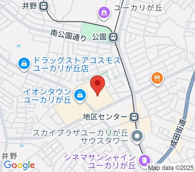 島村楽器 イオンタウンユーカリが丘店の地図