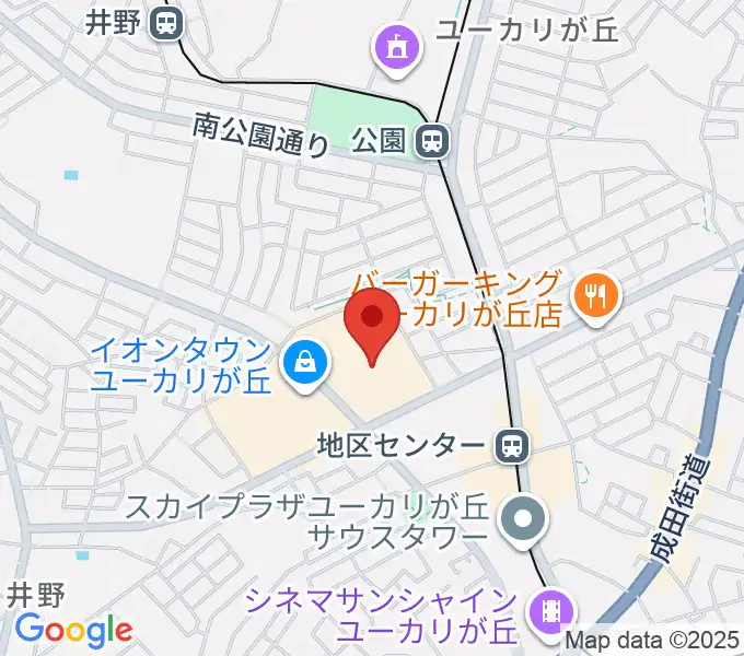 島村楽器 イオンタウンユーカリが丘店の地図