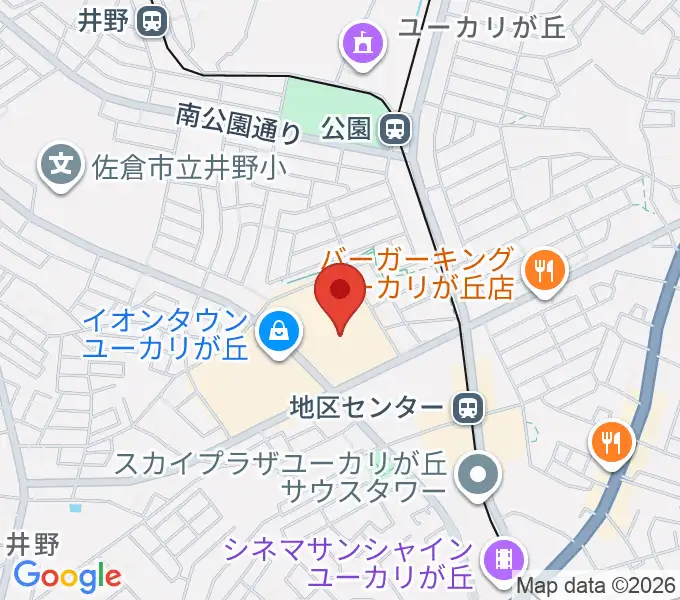 島村楽器 イオンタウンユーカリが丘店の地図