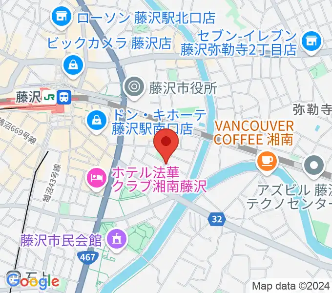 スタジオライトスタッフの地図