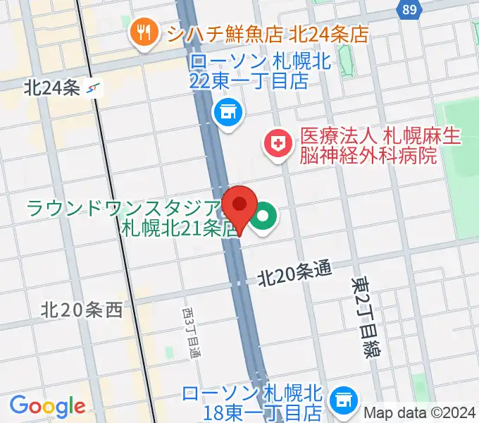 札幌スタジオミルクの地図