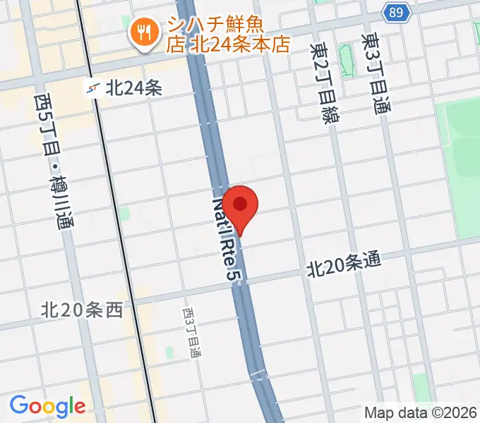札幌スタジオミルクの地図