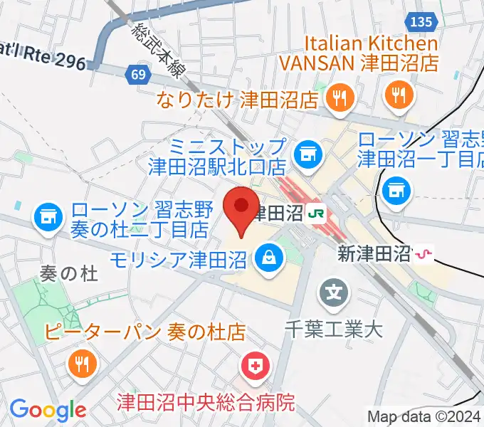 島村楽器 ロハル津田沼店の地図