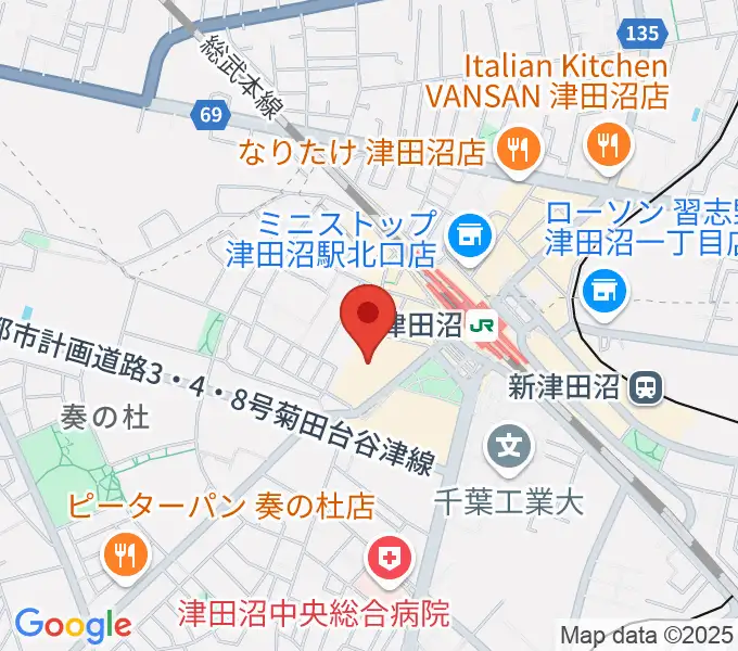 島村楽器 ロハル津田沼店の地図