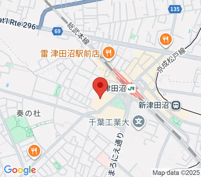 島村楽器 ロハル津田沼店の地図