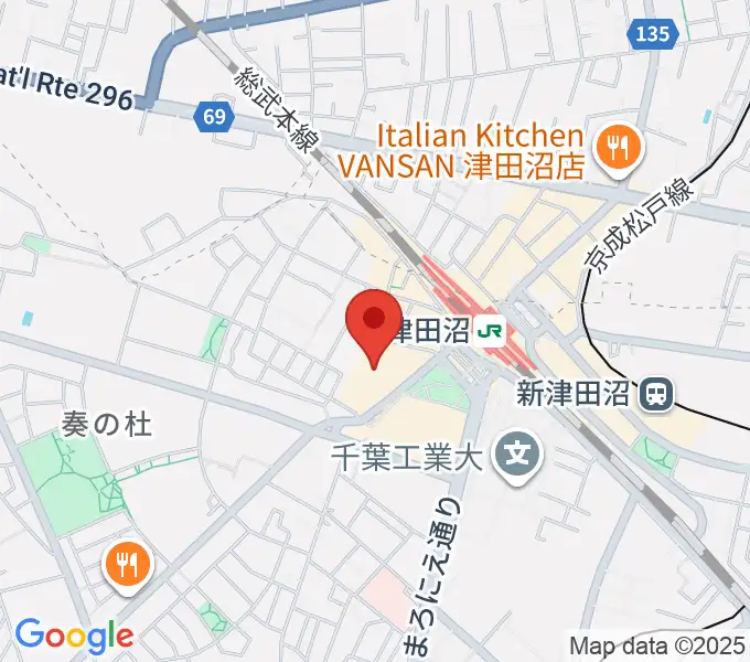 島村楽器 ロハル津田沼店の地図