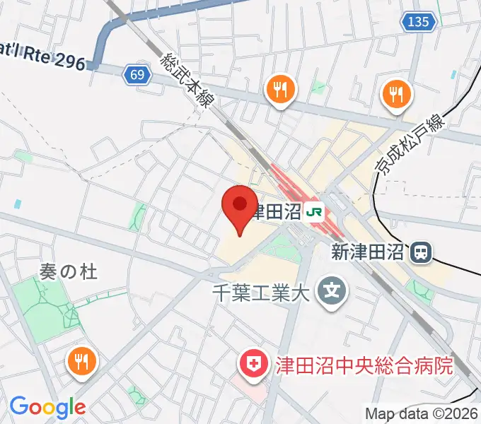 島村楽器 ロハル津田沼店の地図