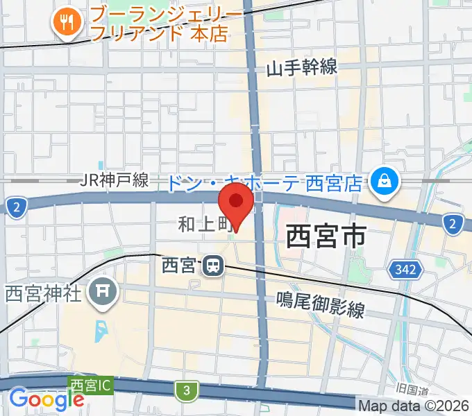 阪神西宮ゴールウェイの地図
