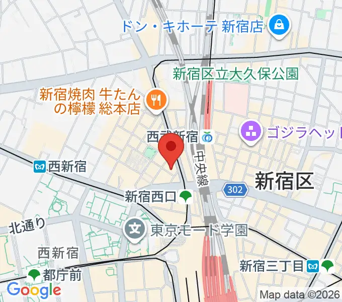 サウンドスタジオノア 新宿店の地図