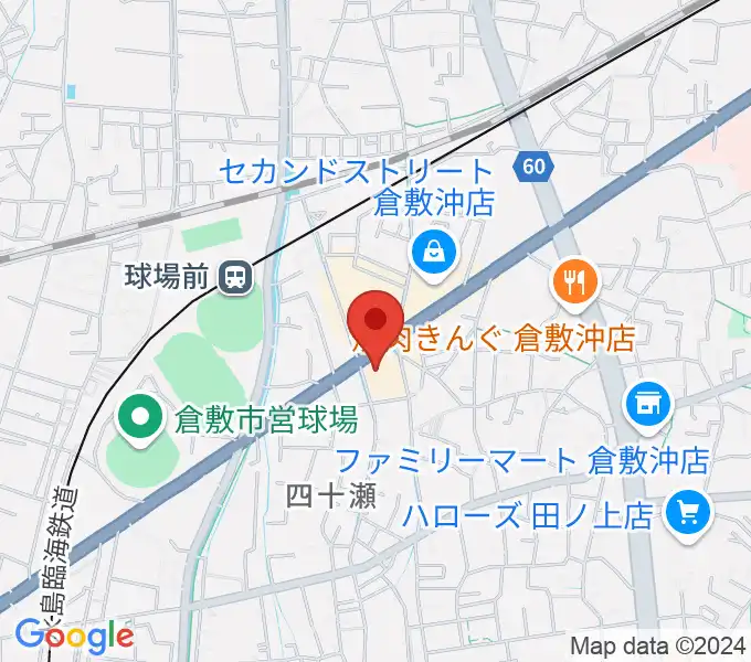 倉敷スタジオバースの地図