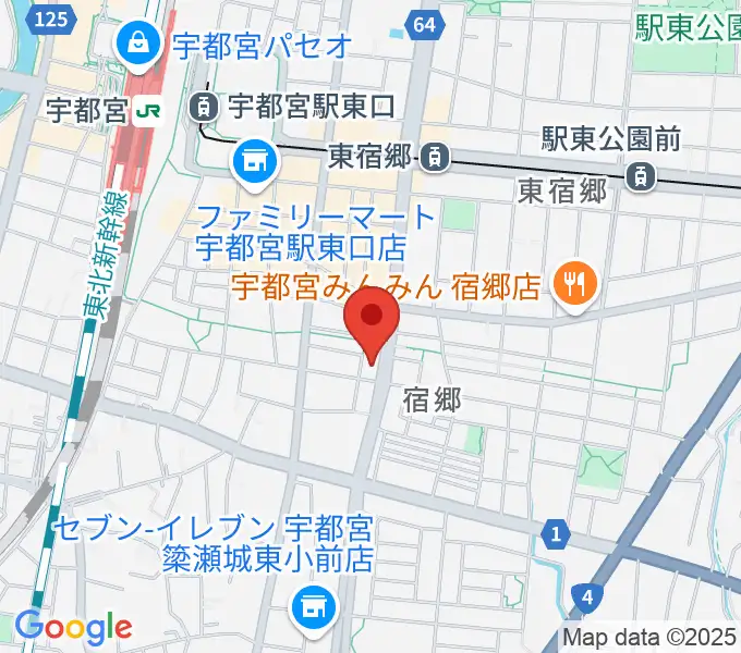 宇都宮センター ヤマハミュージックの地図