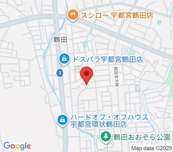 ヤマハミュージック宇都宮西センターの地図