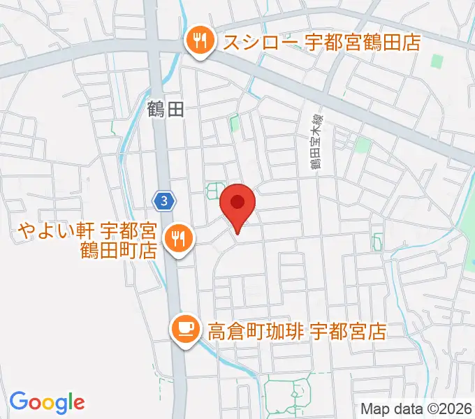 ヤマハミュージック宇都宮西センターの地図