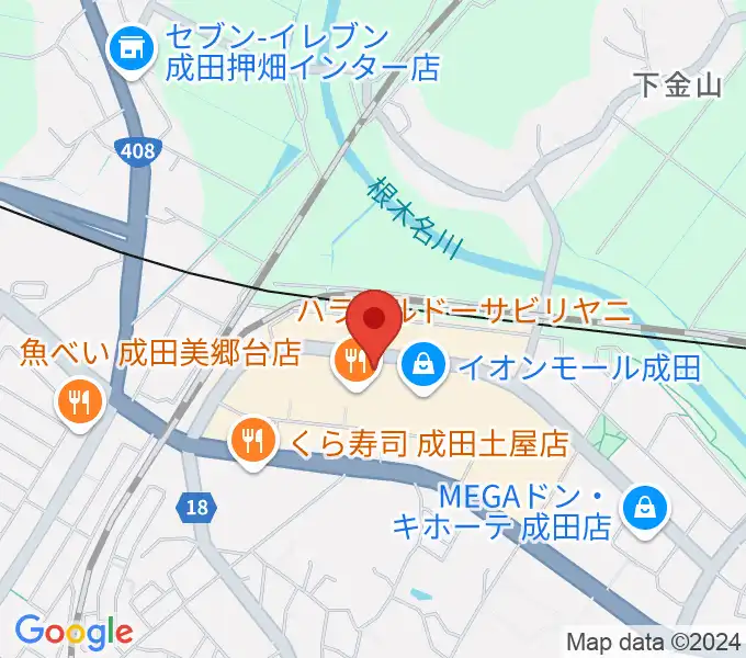 島村楽器 イオンモール成田店の地図