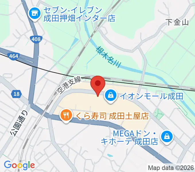 島村楽器 イオンモール成田店の地図