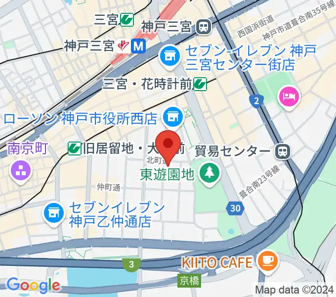 100BANホール＆スタジオの地図