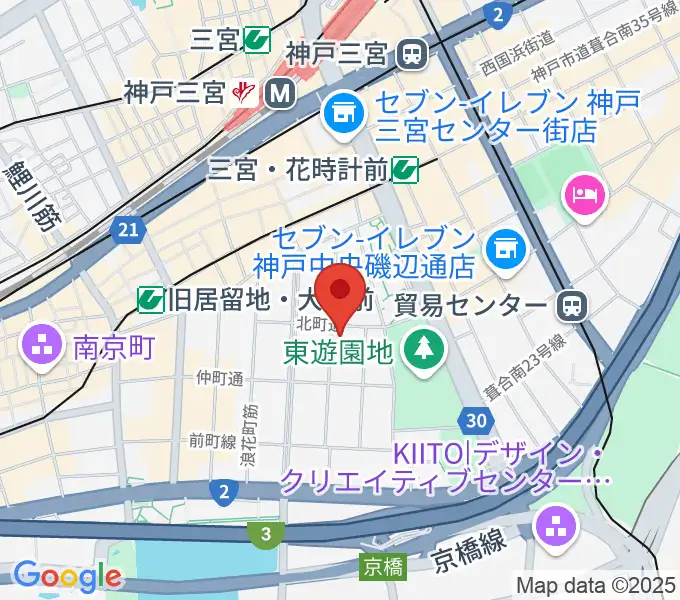 100BANホール＆スタジオの地図