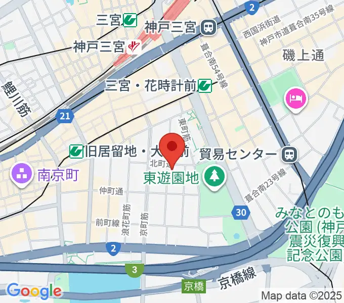 100BANホール＆スタジオの地図