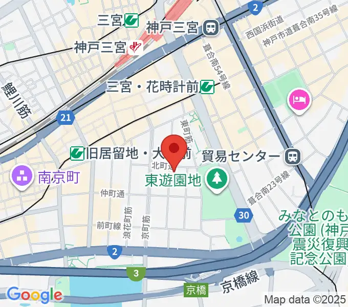 100BANホール＆スタジオの地図